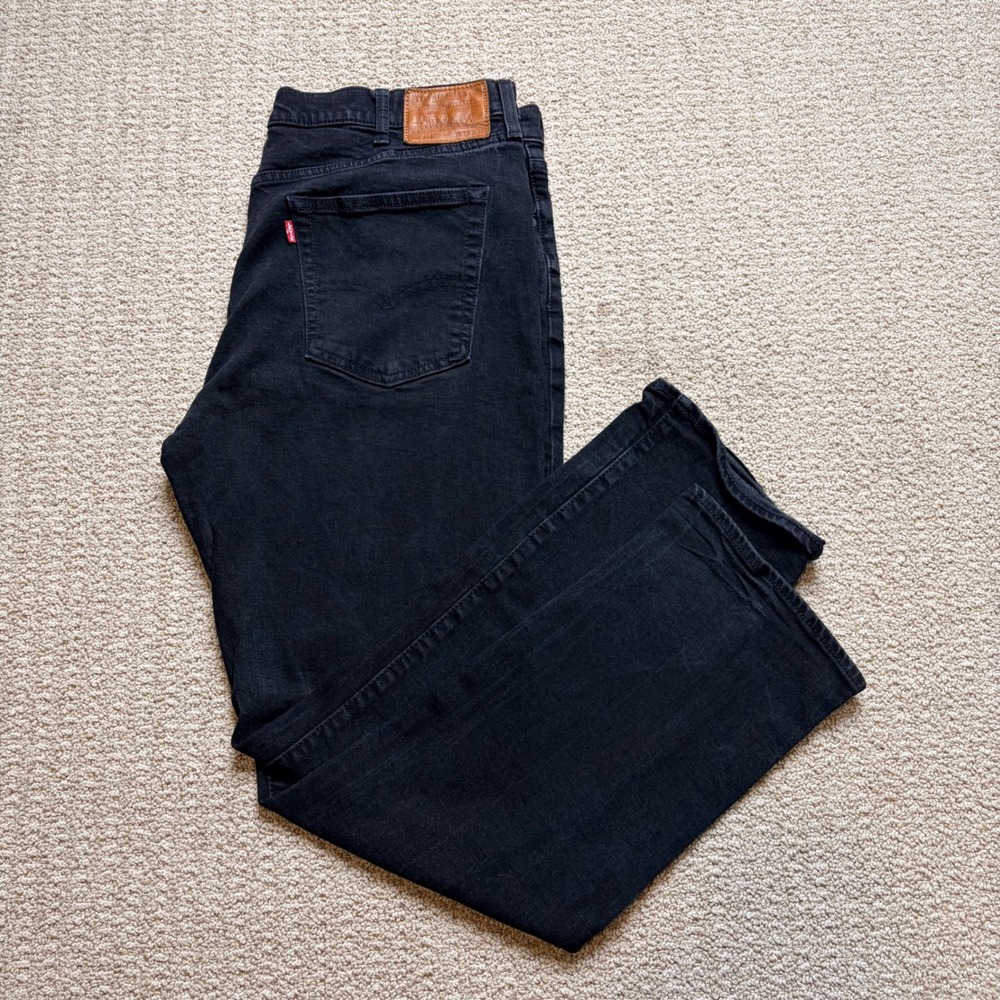 Levis Premium 514 Straight Fit Black Jeans Mens W38 L30